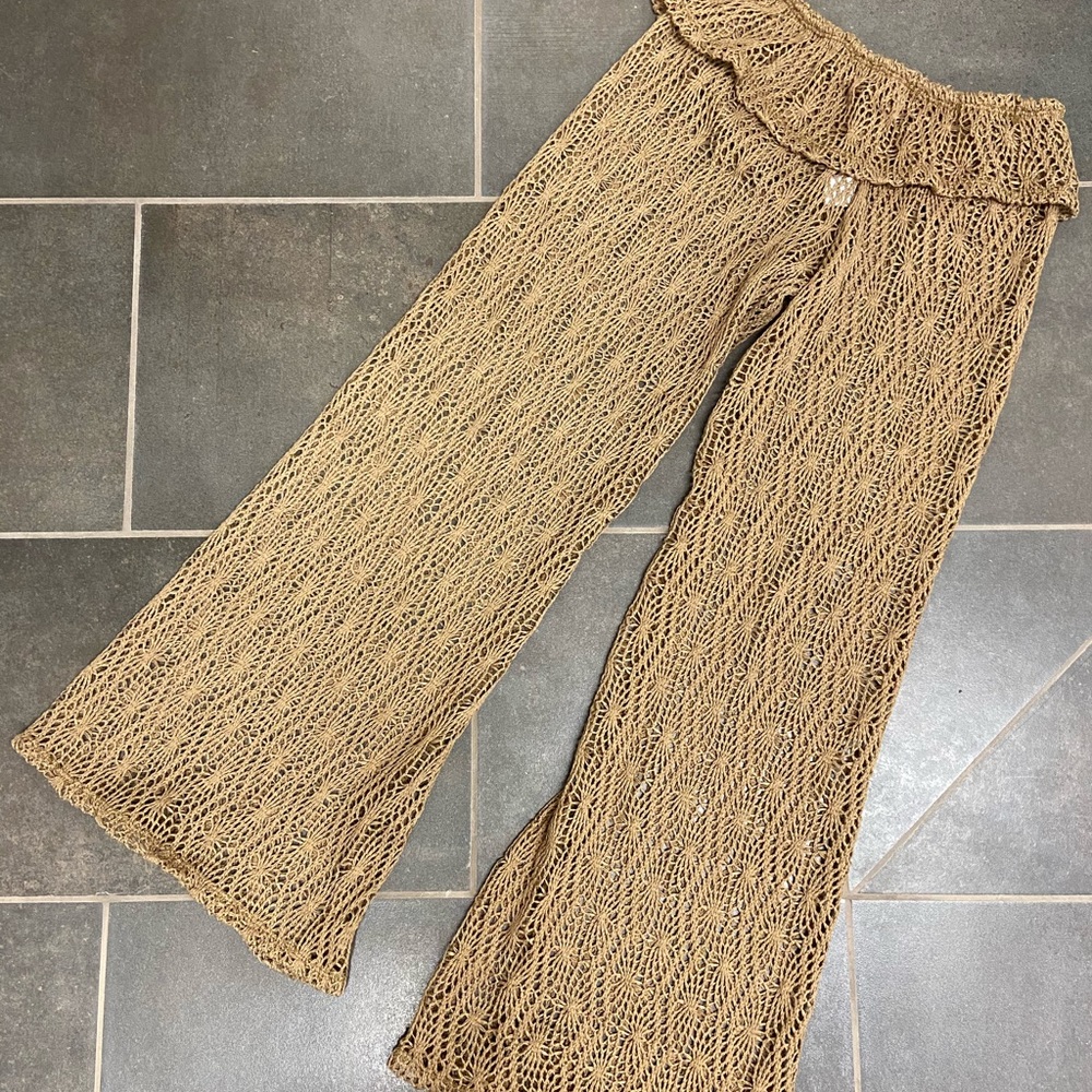Open weave pant, beach coverup